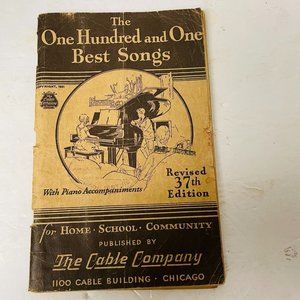 Vintage Sheet Music The One Hundred and One Best Songs Revised 37th Edition 1931